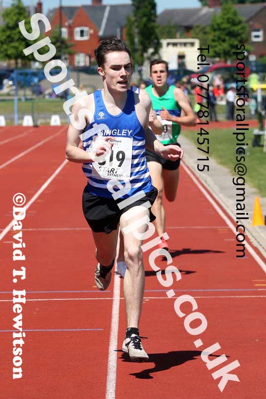 Mens under-20s 1500 metres, 2021 Northern Senior and Under-20s Champs., Leigh. Photo: David T. Hewitson/Sports for All Pics